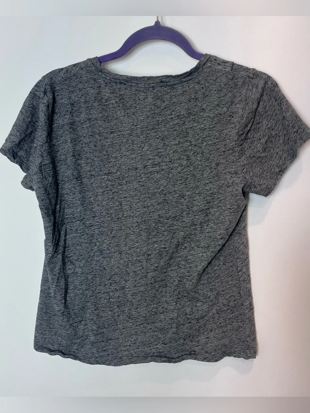 Madewell Gray V-Neck Short Sleeve Tee T-Shirt Basic Burnout Medium Everyday - Picture 5 of 5
